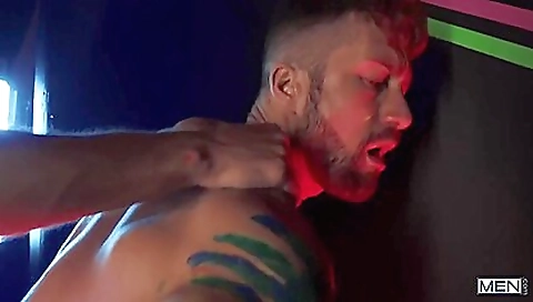 Busty brunette's friend to her maggiee grabs