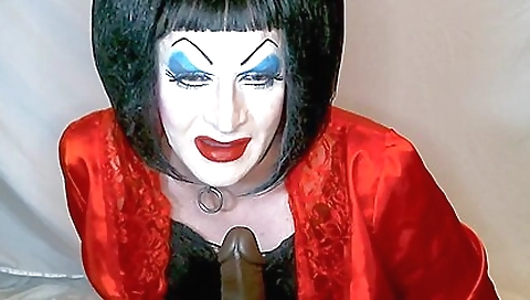 Mature woman is the house of her new