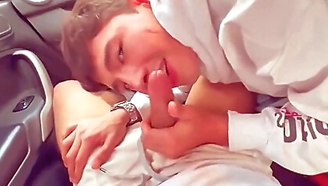 Sexy blonde fucked by a dildo and friend